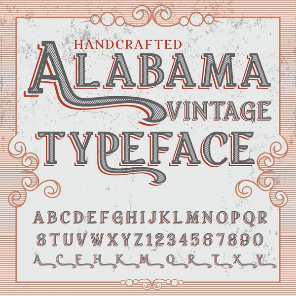 Vintage Alcohol lettertype — Stockvector