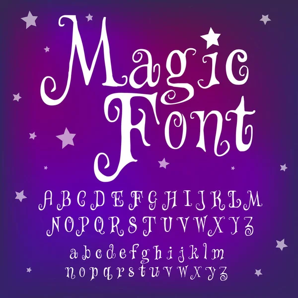 Магічний шрифт ручної роботи — стоковий вектор