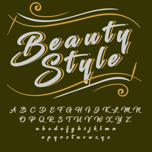 Tipo de letra Beauty style — Vector de stock