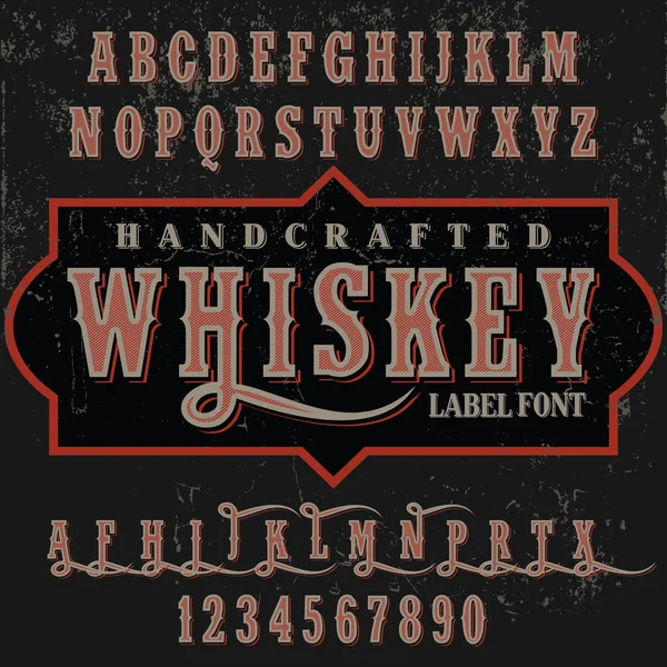 Vintage Alcohol typeface — Stock Vector