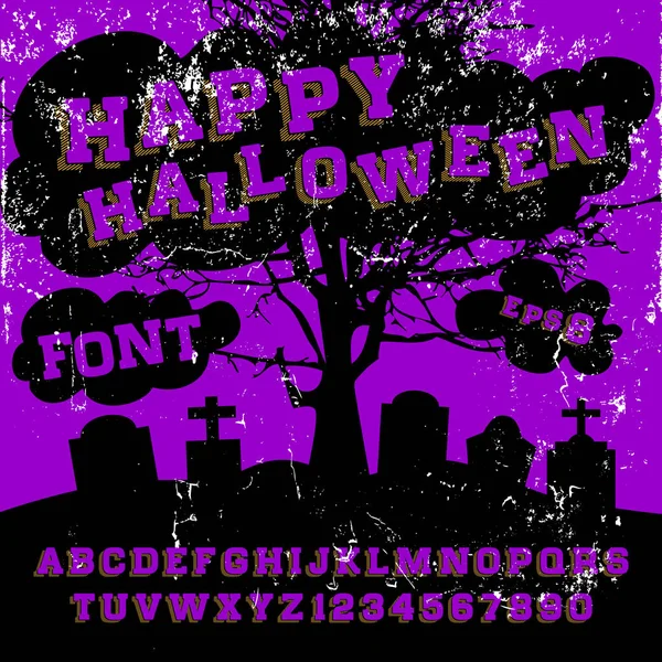 Tipo de letra Feliz Halloween — Archivo Imágenes Vectoriales