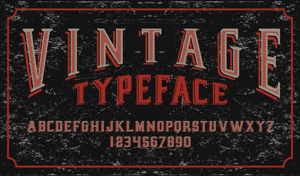 Vintage alfabet lettertype — Stockvector