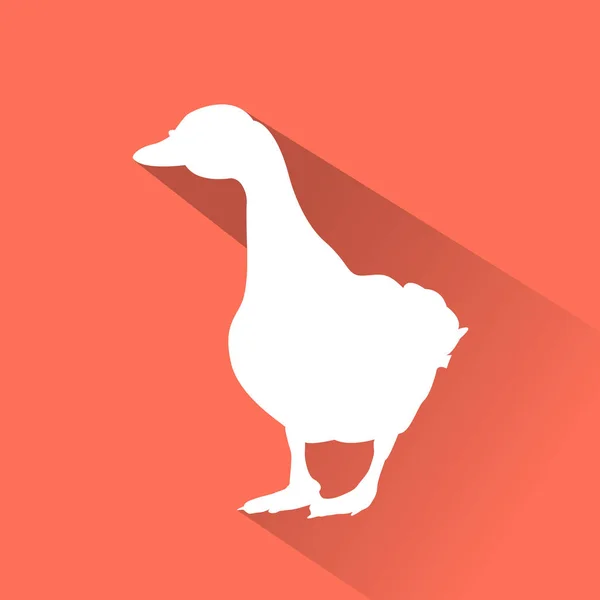 Pato icono plano — Vector de stock