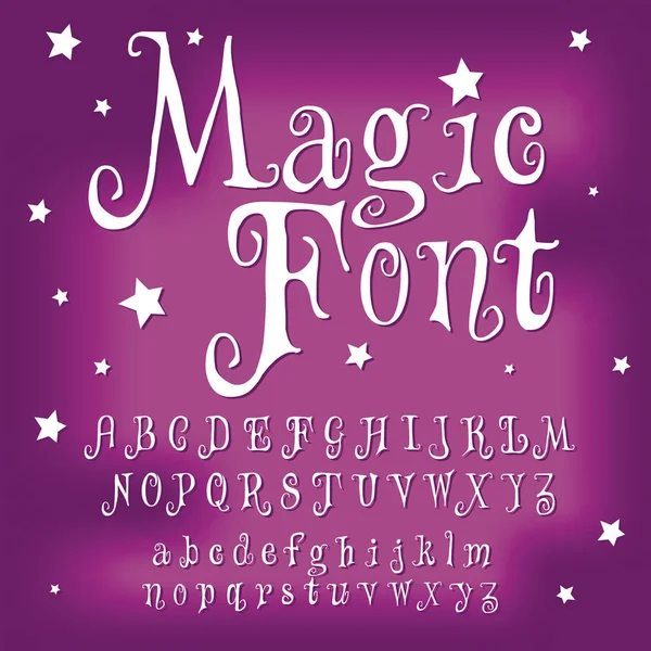 Hand crafted Magic font — Stock Vector