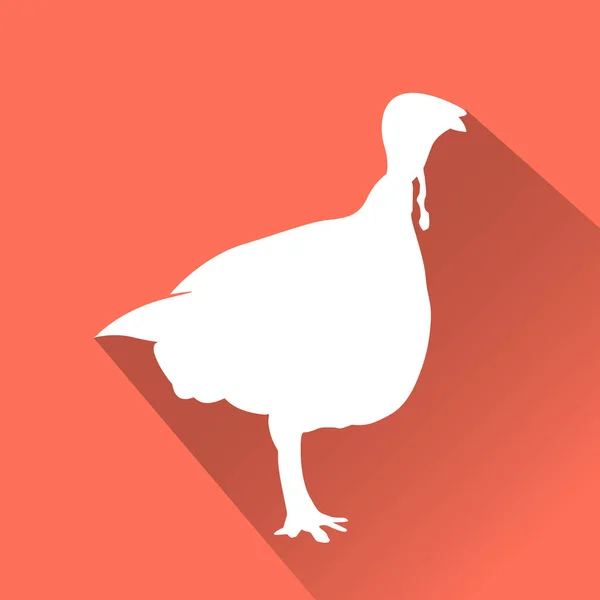 Turkeycock Pictograma plat — Vector de stoc