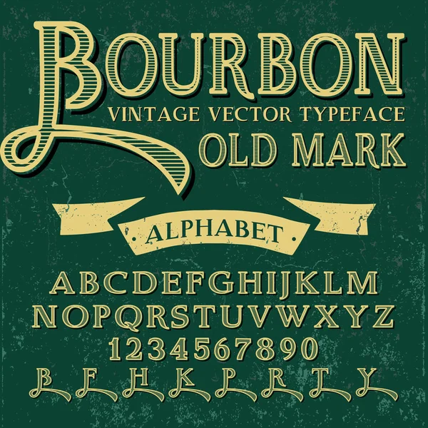 Vintage Alcohol typeface — Stock Vector