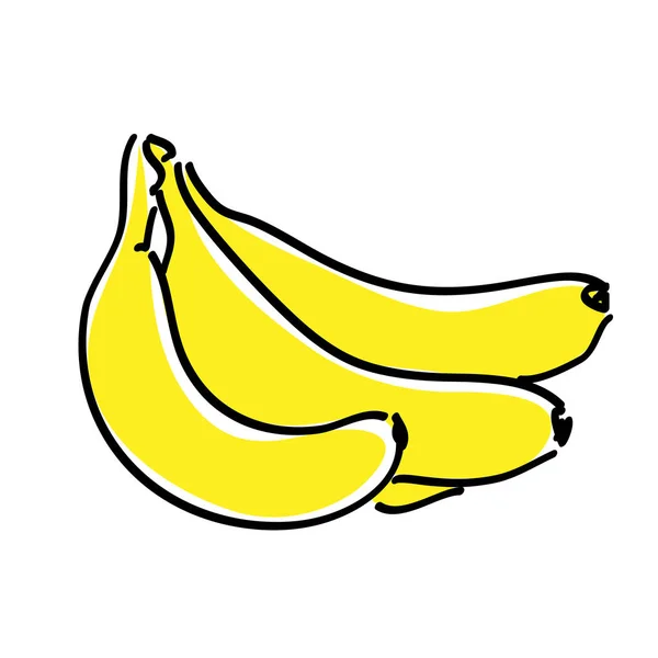 Ręcznie rysowane bananów kilka — Wektor stockowy
