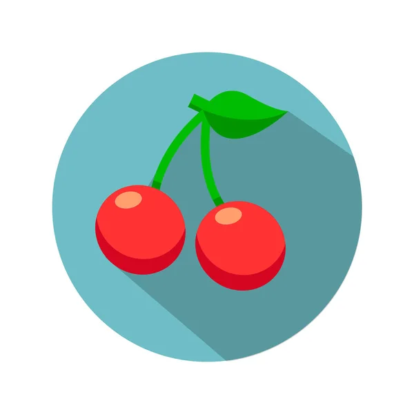 Bayas rojas maduras de cereza — Vector de stock
