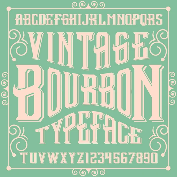 Vintage tipo de fuente — Vector de stock