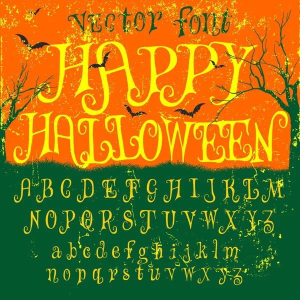 Feliz Halloween - fonte artesanal . — Vetor de Stock