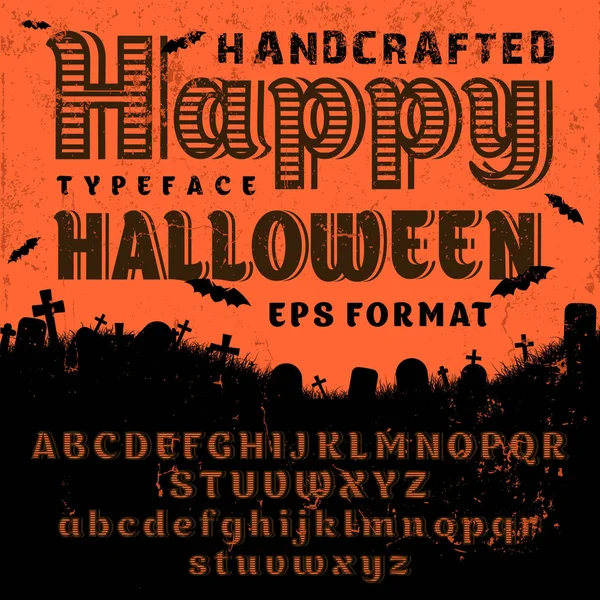 Happy Halloween lettertype — Stockvector