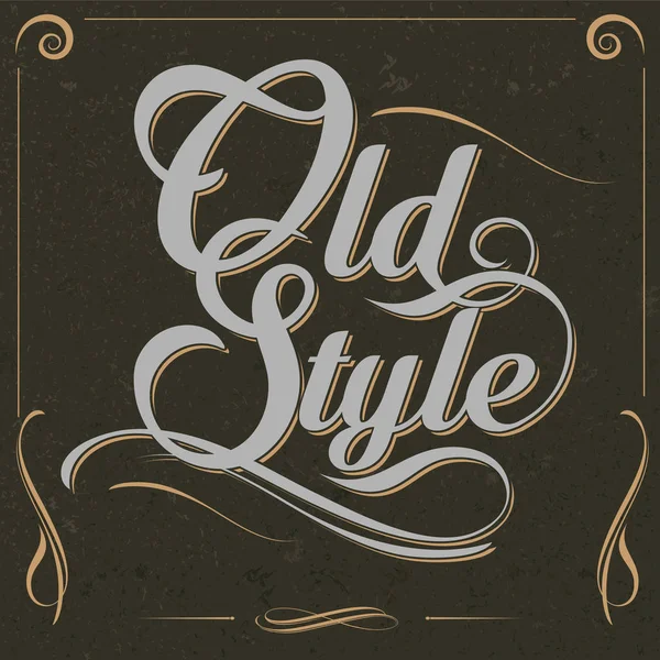 Stary styl Vintage Typografia karty — Wektor stockowy