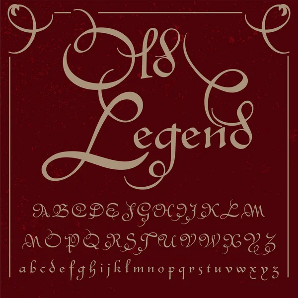 Alte Legende - handgefertigte Schrift — Stockvektor