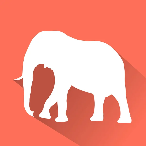 Olifant platte pictogram — Stockvector