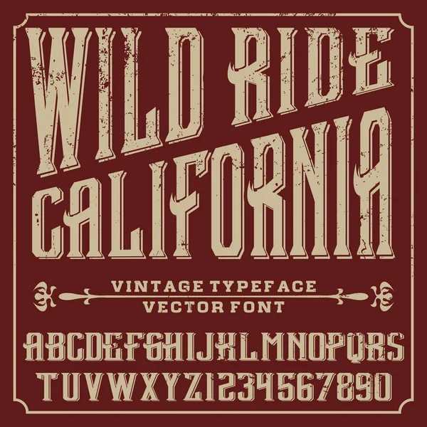 Vintage font type — Stock Vector