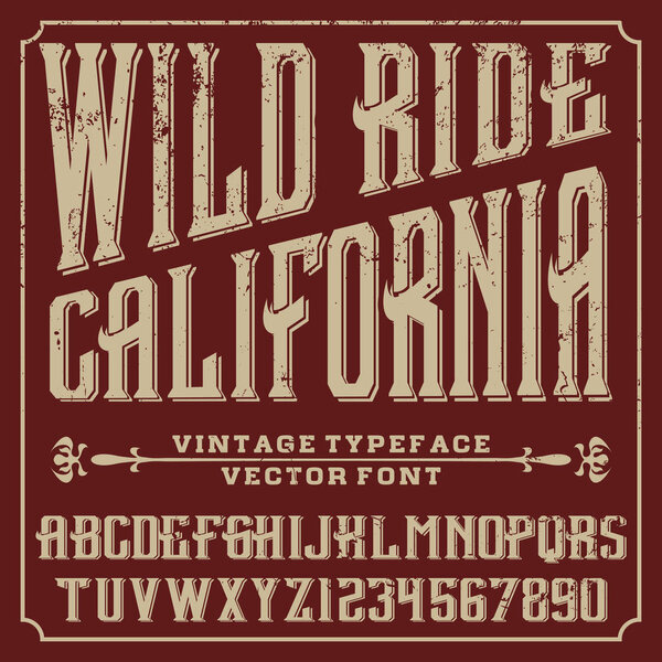 Vintage font type