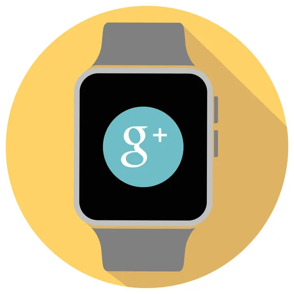 Reloj inteligente con icono en la pantalla — Vector de stock