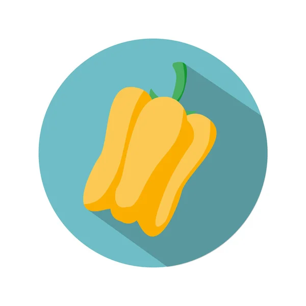 Icono de pimiento amarillo — Vector de stock