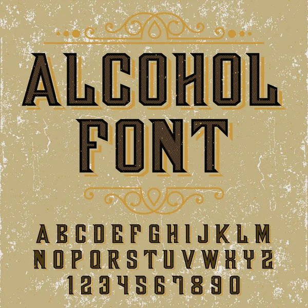 手工制作酒精饮料的字体 — 图库矢量图片