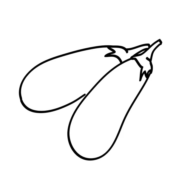 Melanzane disegnate a mano — Vettoriale Stock