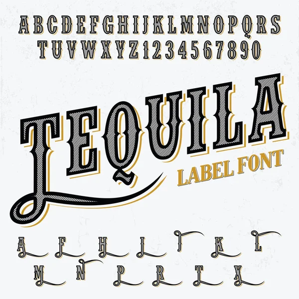 Fuente hecha a mano para alcohol — Vector de stock