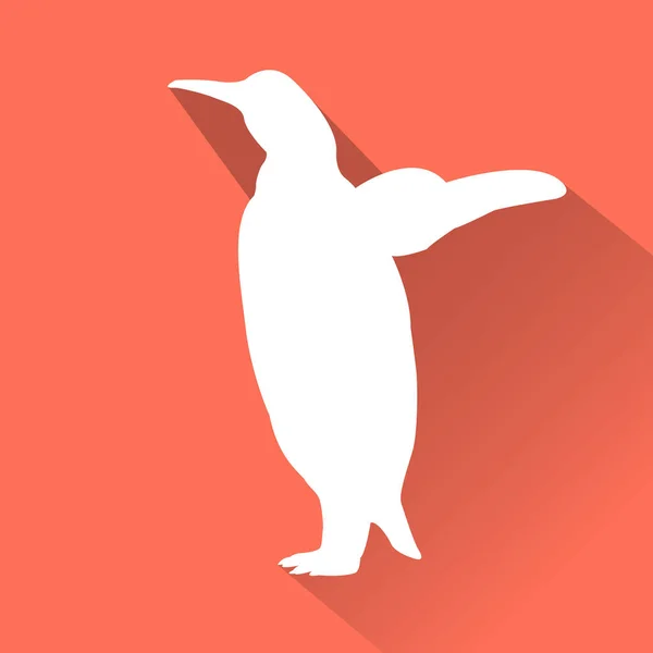 Pinguino icona piatta — Vettoriale Stock