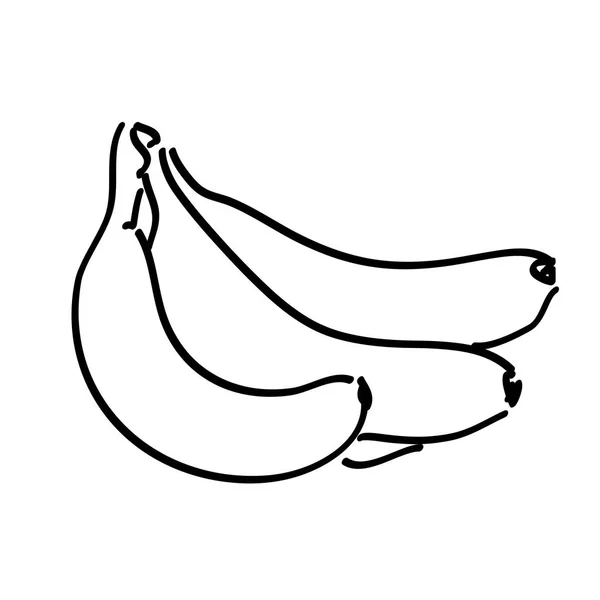 Banane dessinée à la main — Image vectorielle