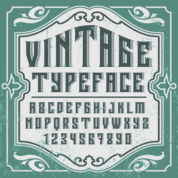 Fuente Handcrafted vintage — Vector de stock