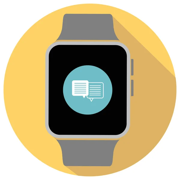 Slimme horloge met pictogram op scherm — Stockvector