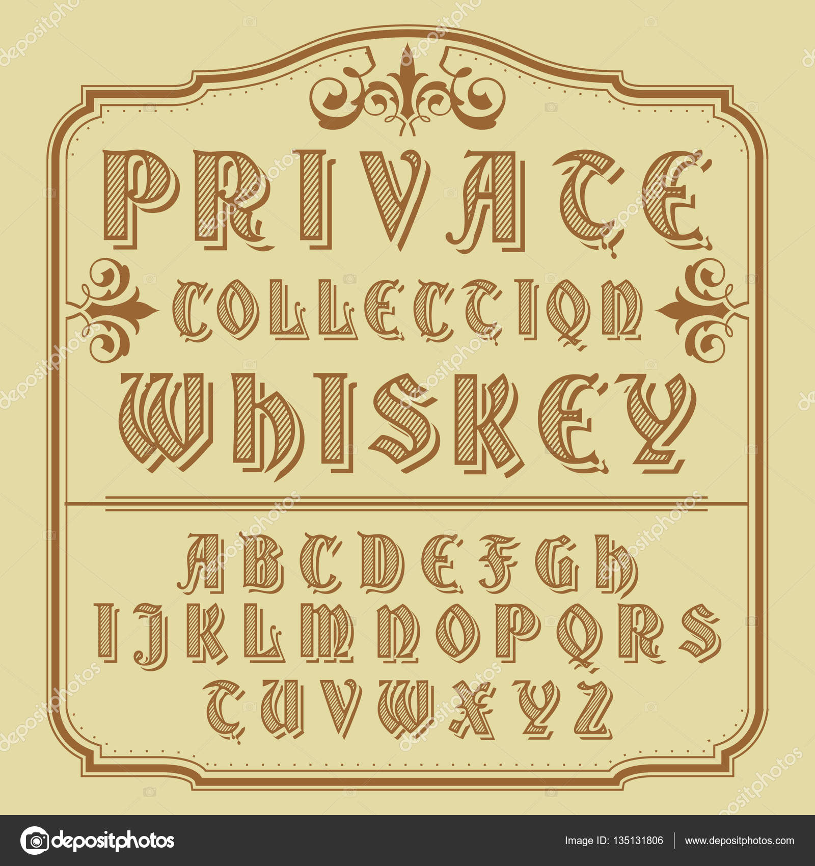 Vintage Label font Stock Vector Image by ©bowxwod #135131806