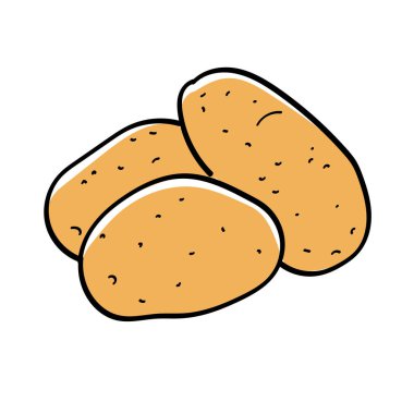 El çekilmiş patates yığın
