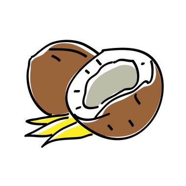 El dilimlenmiş ve bütün Hindistan cevizi çekilmiş