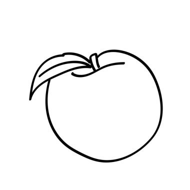 Elle çizilmiş apple yaprak ile