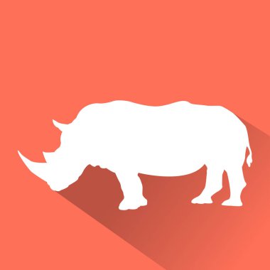 Gergedan düz simgesi