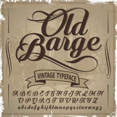 Eski mavna vintage yazı tipi