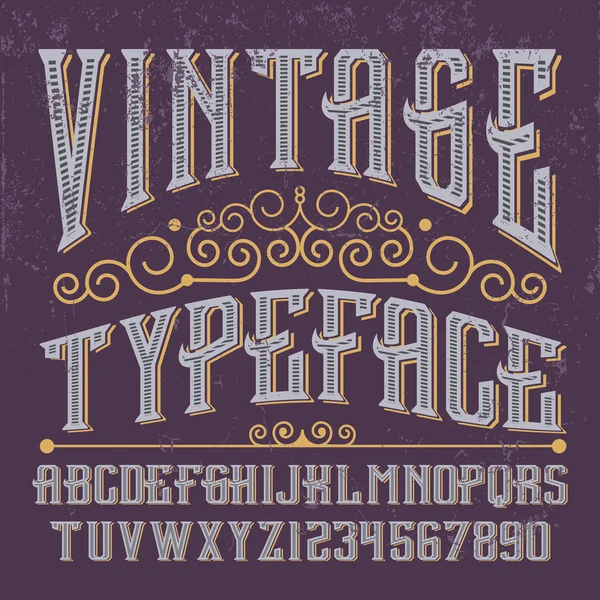 Шрифт Vintage абетка — стоковий вектор