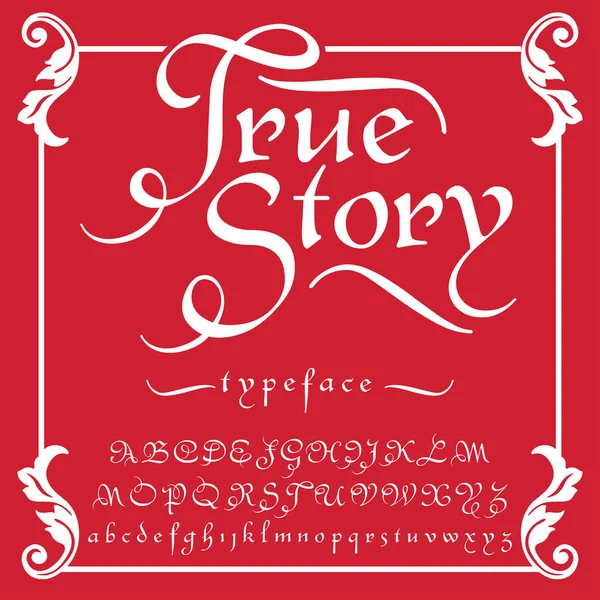 True Story font — Stock Vector