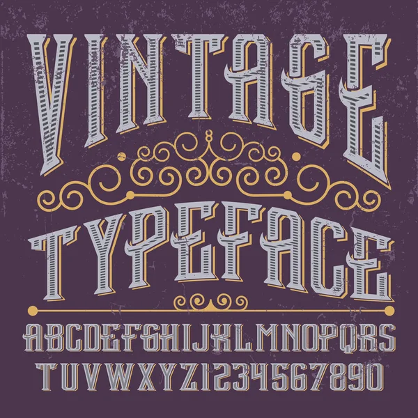 Vintage alphabet fuente — Vector de stock