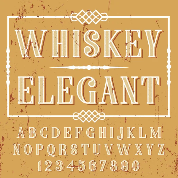 Whisky Elegant - handgemaakte lettertype — Stockvector