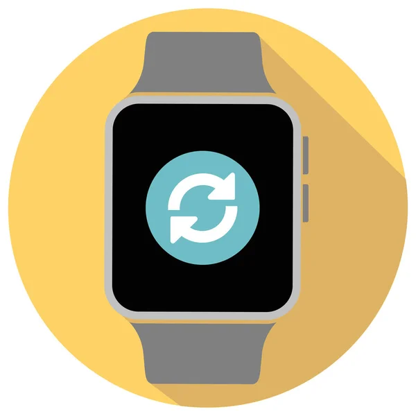 Reloj inteligente con icono en la pantalla — Vector de stock