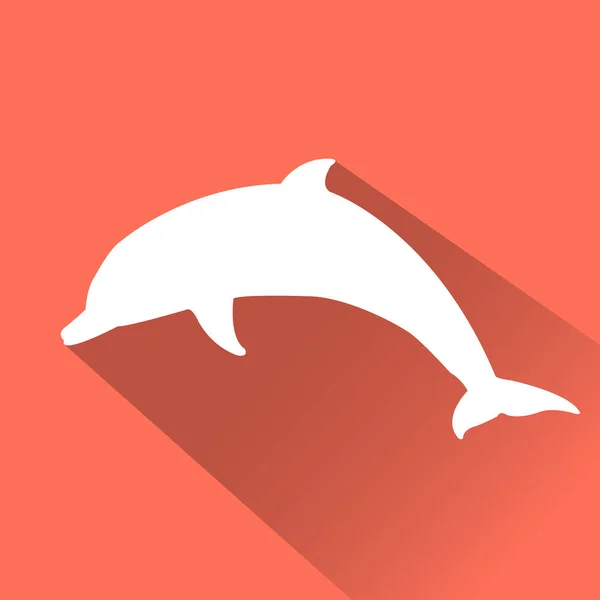 Dolphin Flat icon — Stock Vector