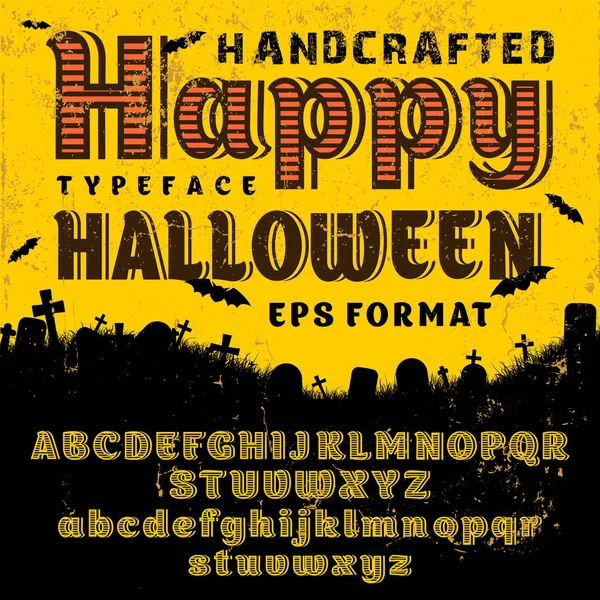 Happy Halloween - handcrafted font. — Stock Vector