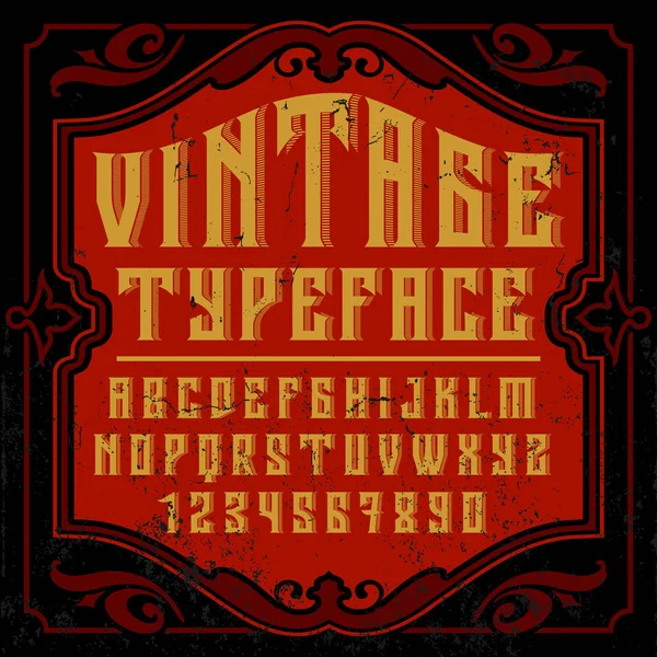 Vintage alphabet  Font — Stock Vector