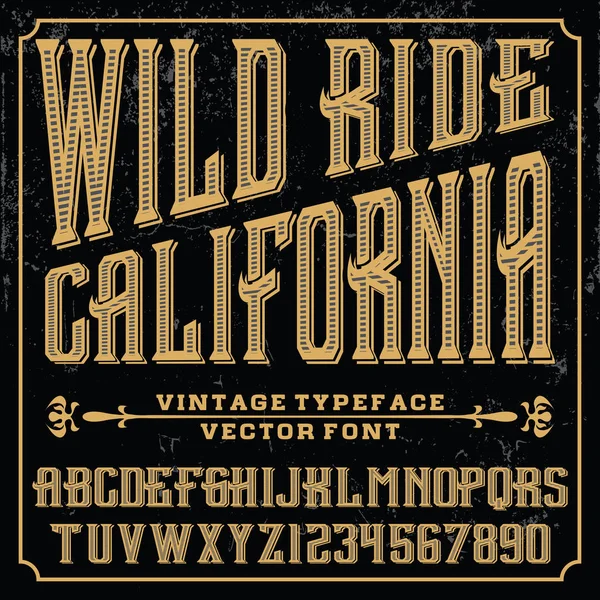 Vintage font type — Stock Vector