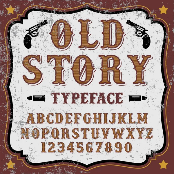 Eski hikaye - vintage kovboy yazı tipi