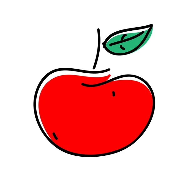 Ikona jabłko linii — Wektor stockowy