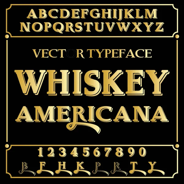 Vintage alkohol typsnitt — Stock vektor