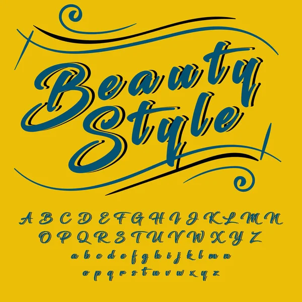 Шрифт в стиле красоты — стоковый вектор