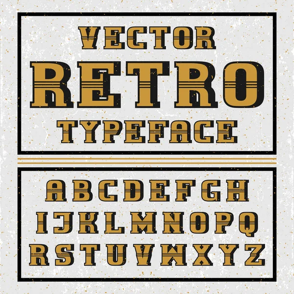 ビンテージの太字フォント — ストックベクタ