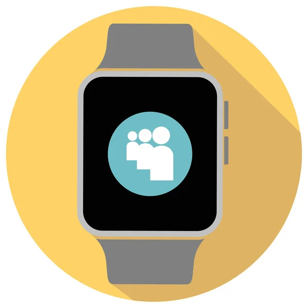 Slimme horloge met pictogram op scherm — Stockvector